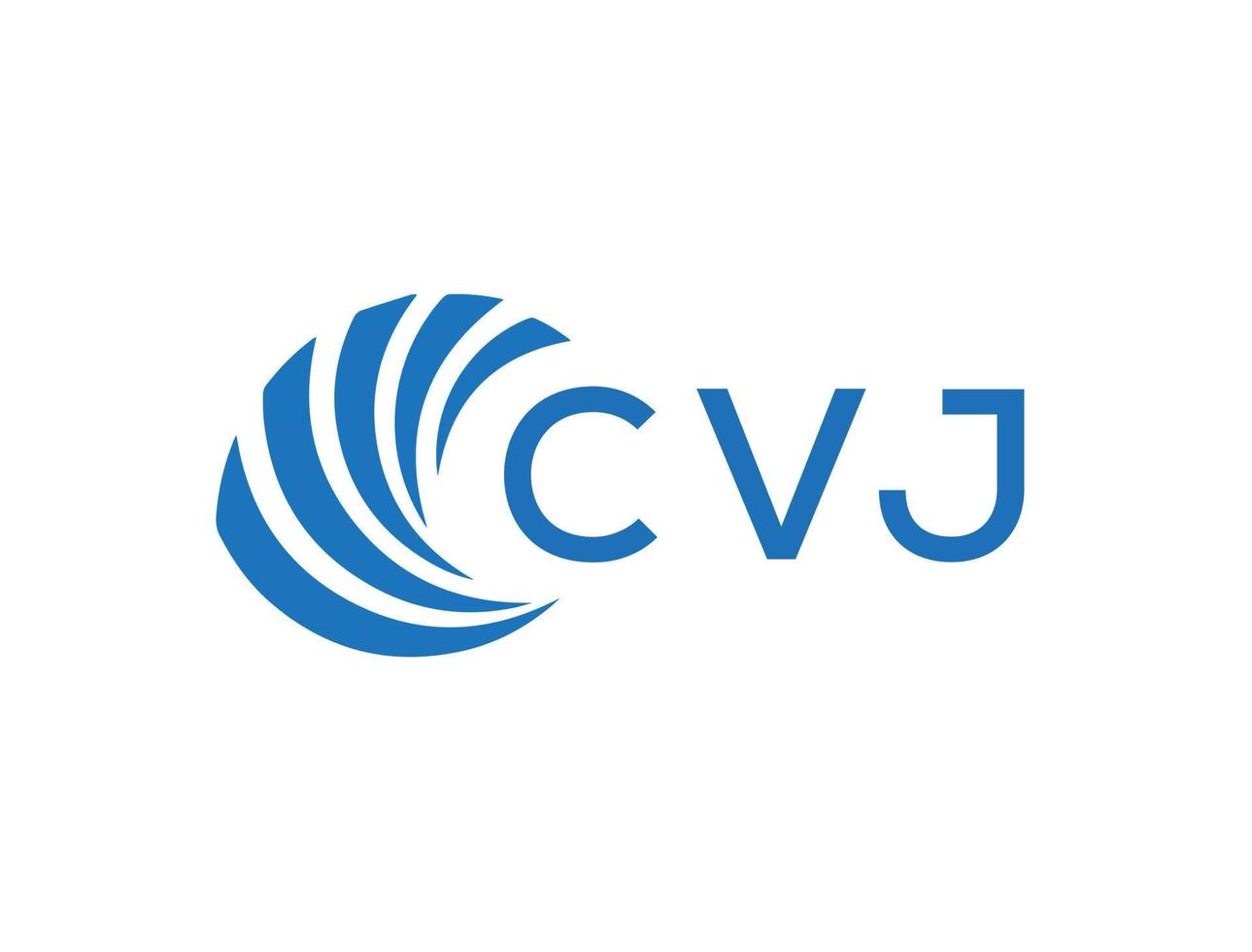 cvj brev logotyp design på vit bakgrund. cvj kreativ cirkel brev logotyp begrepp. cvj brev design. vektor