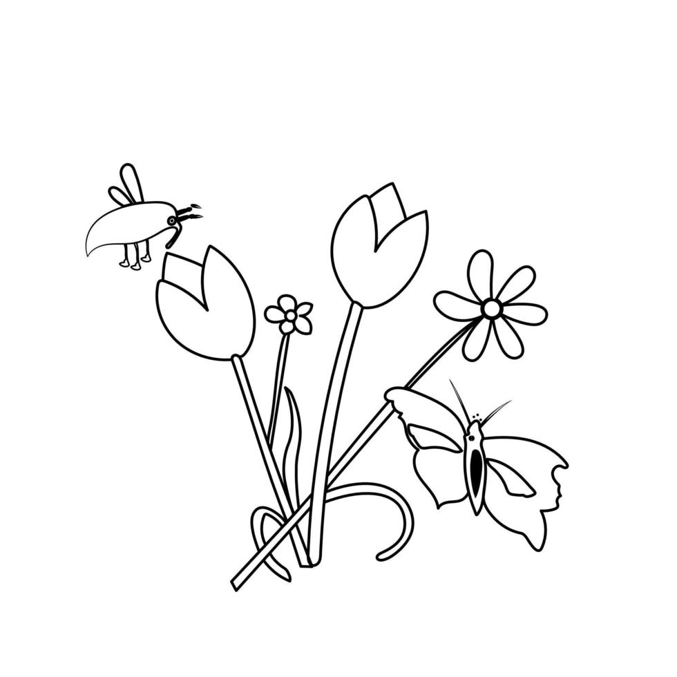 Hintergrund mit Natur Blumen vektor