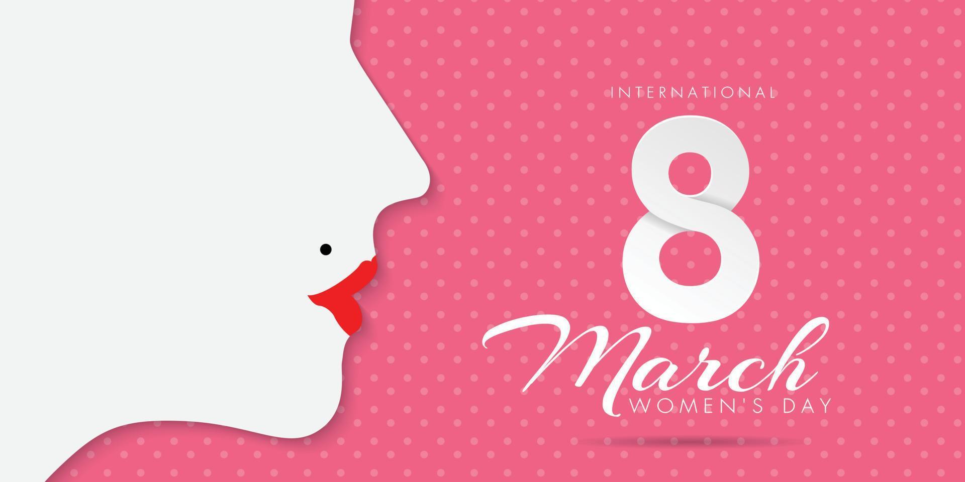 März 8, glücklich Damen Tag. Illustration zum International Damen Tag Karte. vektor