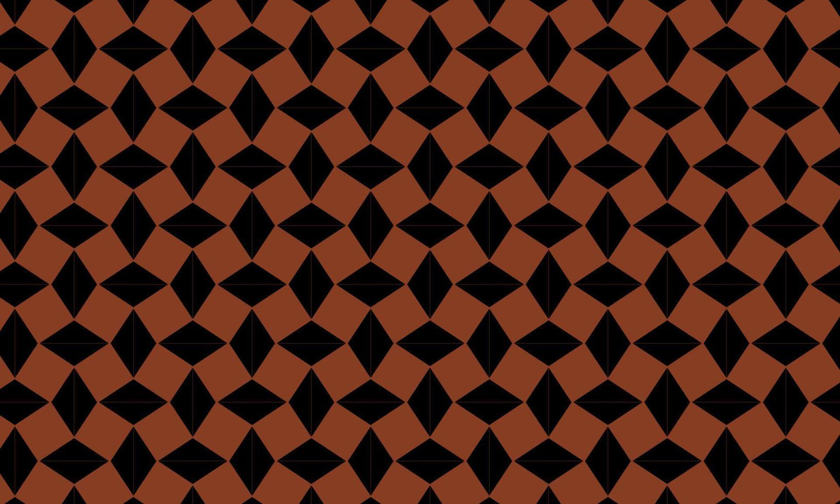 geometrisch Rhombus nahtlos Muster. Batik Stoff Stil Hintergrund mit braun und schwarz Farben vektor