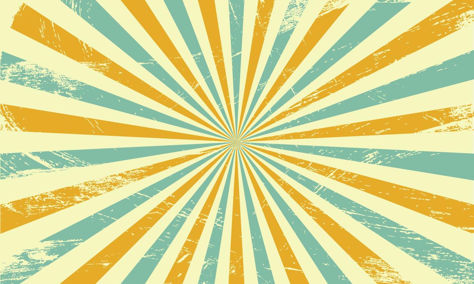 Sunburst Jahrgang horizontal Hintergrund. retro Hintergrund mit Strahlen oder Streifen im das Center vektor