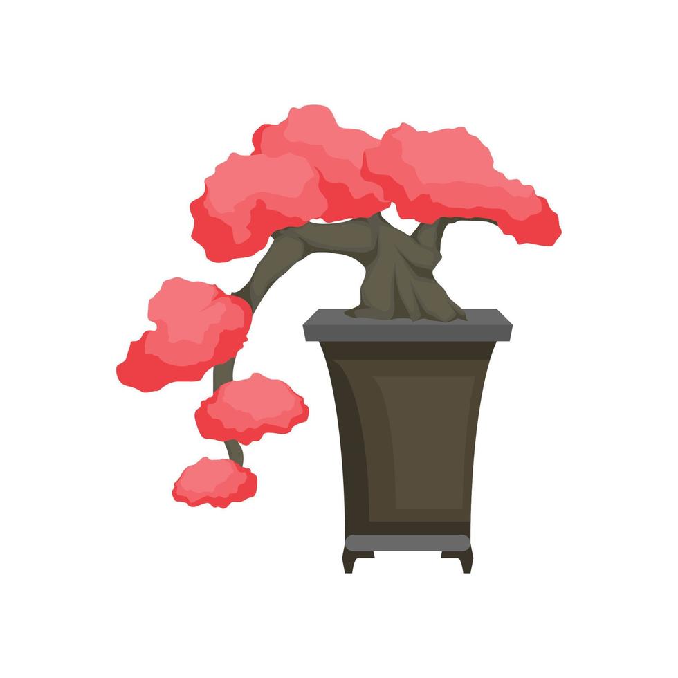 Bonsai-Baum-Logo. Bonsai-Baum-Vektor-Illustration-design vektor