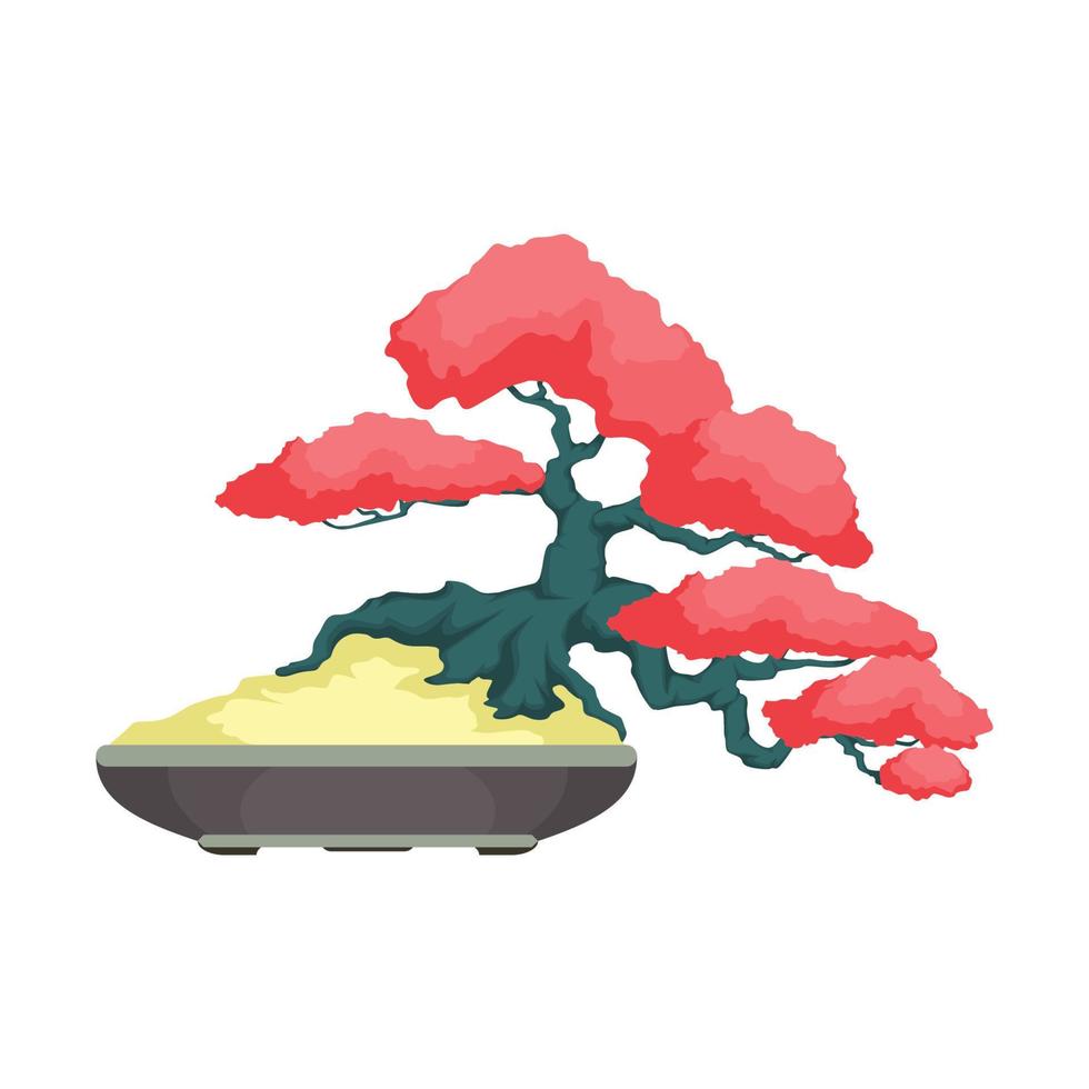 bonsai träd logotyp. bonsai träd vektor illustration design