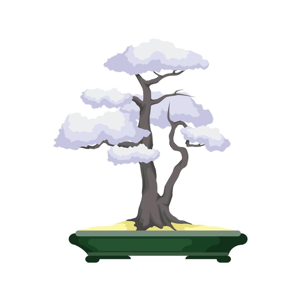 bonsai träd logotyp. bonsai träd vektor illustration design
