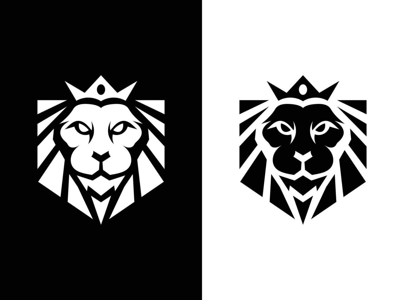 kunglig kung lejon krona symboler. lejon djur- logotyp. premie lyx varumärke identitet ikon. vektor illustration.