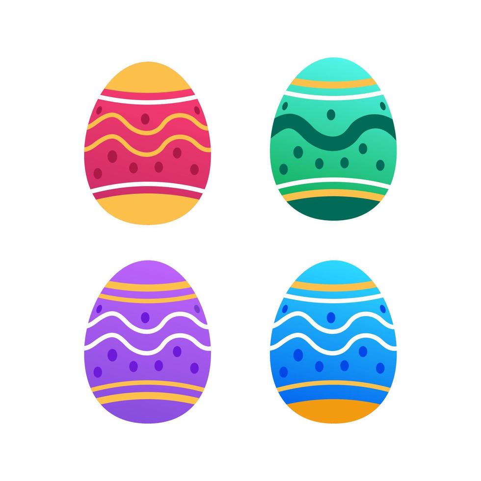 Vektor Sammlung von Ostern Eier mit schön Texturen