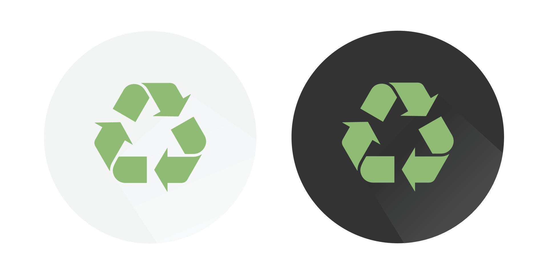 recyceln Symbol, Recycling Symbol, Essen wird bearbeitet und Kompost, organisch Abfall, Null Abfall Symbol, Recycling, Wiederverwendung Logo bunt Vektor Symbole