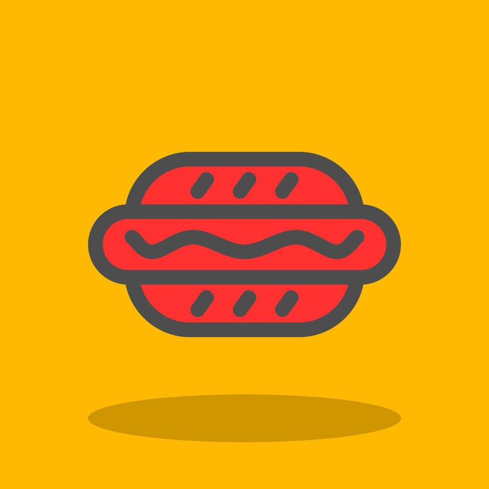 Hot-Dog-Vektor-Icon-Design vektor