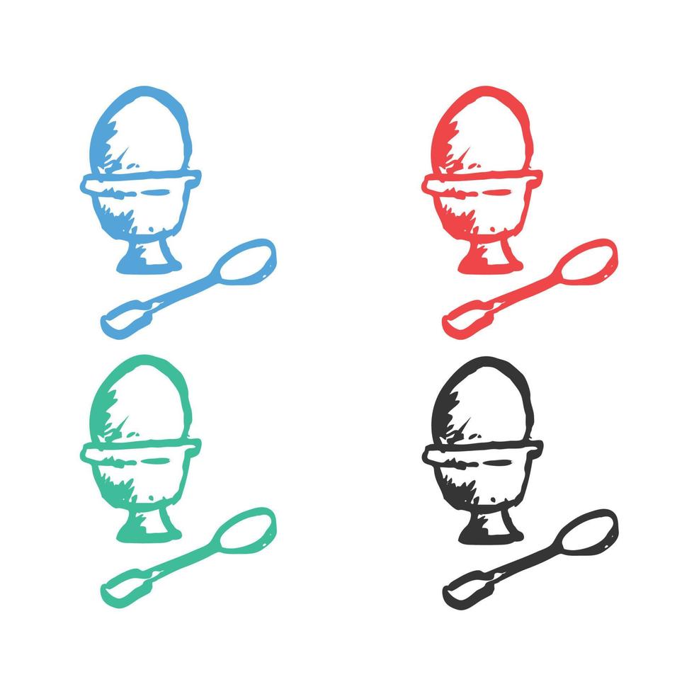 kokt ägg vektor ikon, frukost mat ikon, friterad ägg ikon, påsk ägg ägg frukost mat vektor ikoner i flera olika färger