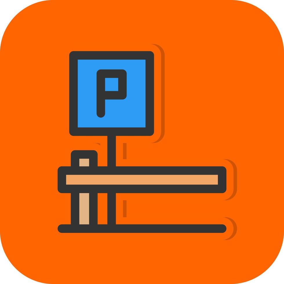 Parkplatz-Vektor-Icon-Design vektor