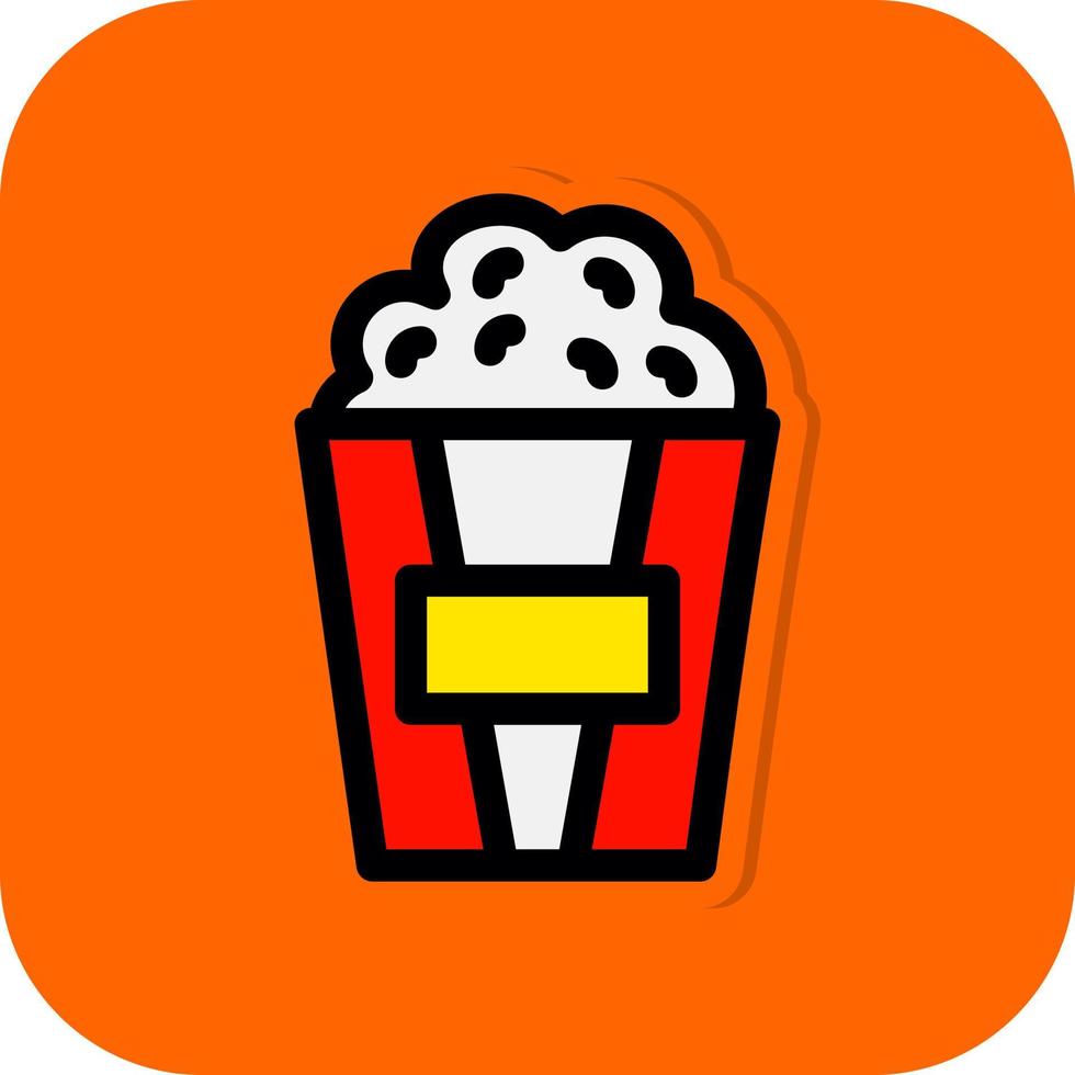 Popcorn-Vektor-Icon-Design vektor