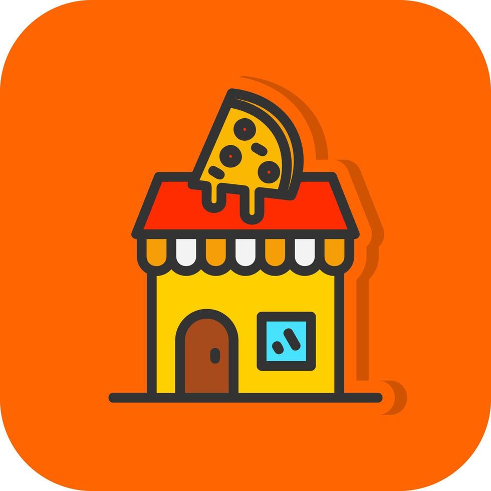 Pizza-Shop-Vektor-Icon-Design vektor