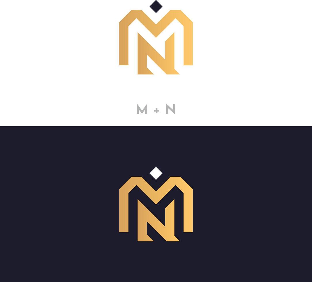 mn brev monogram ikon logotyp vektor
