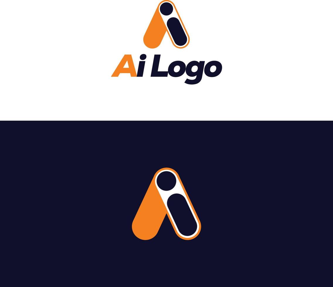 ai Initialen Monogramm Brief Text Alphabet Logo Design. vektor