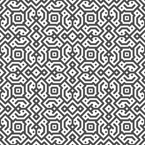 abstrakte nahtlos gedrehte Linie, Punkt, quadratische Formen Muster. abstraktes geometrisches Muster für verschiedene Designzwecke. vektor
