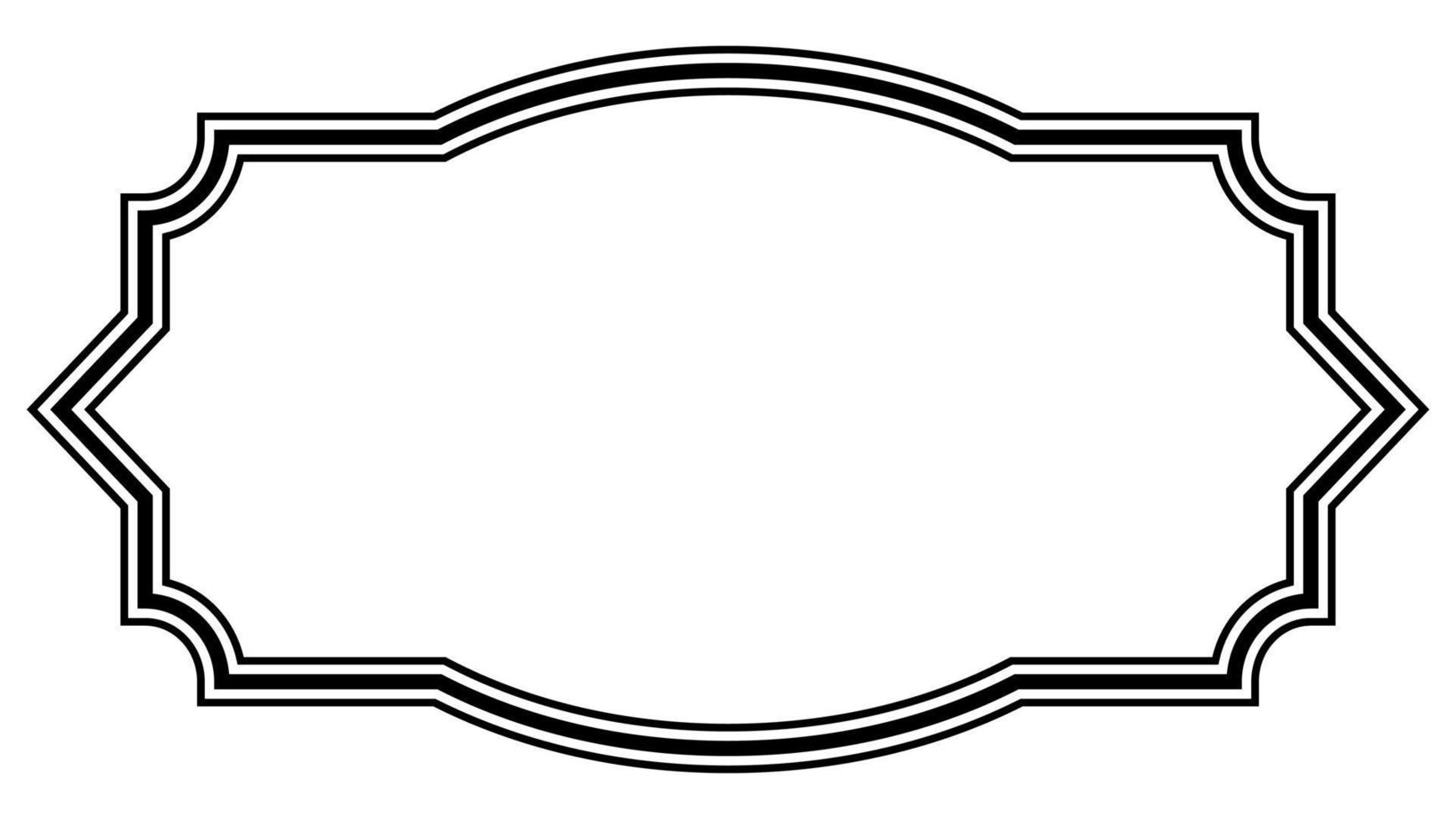 Filigran Rahmen Grenze, Jahrgang Rahmen dekorativ Rand einfach Gliederung schwarz vektor