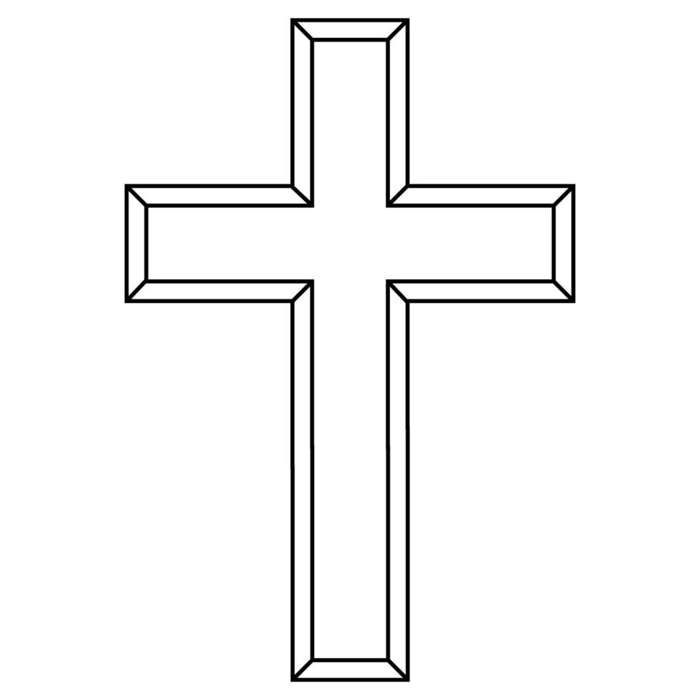korsa påsk religiös tro, symbol ortodoxi Gud, katolik kristen korsa vektor