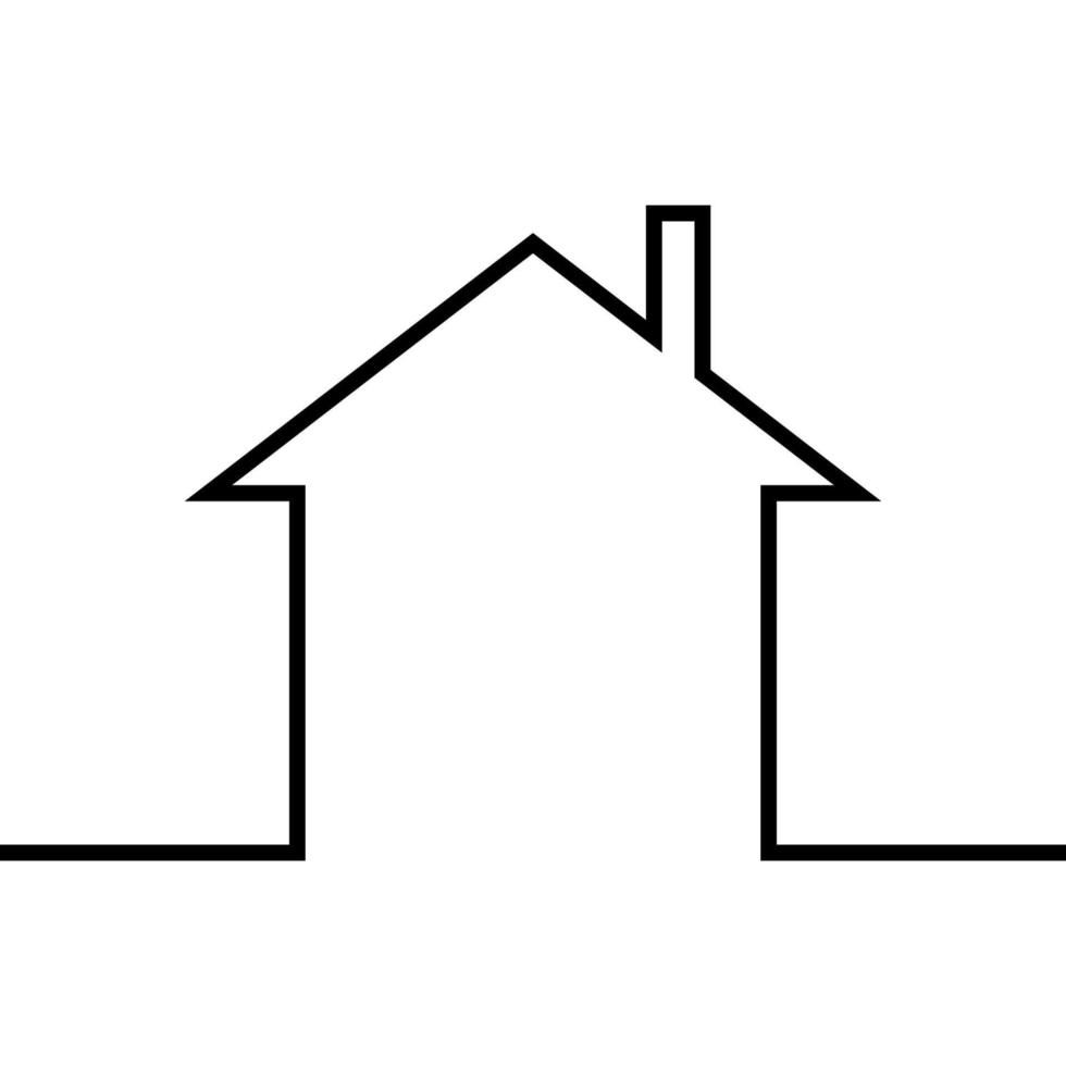 hus dragen med ett linje begrepp av bekvämlighet och Hem konstruktion vektor