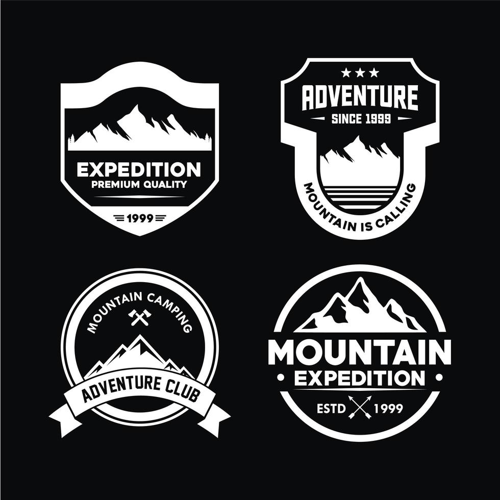 Abenteuerabzeichen und Logos für T-Shirt, Emblem und Aufkleber vektor