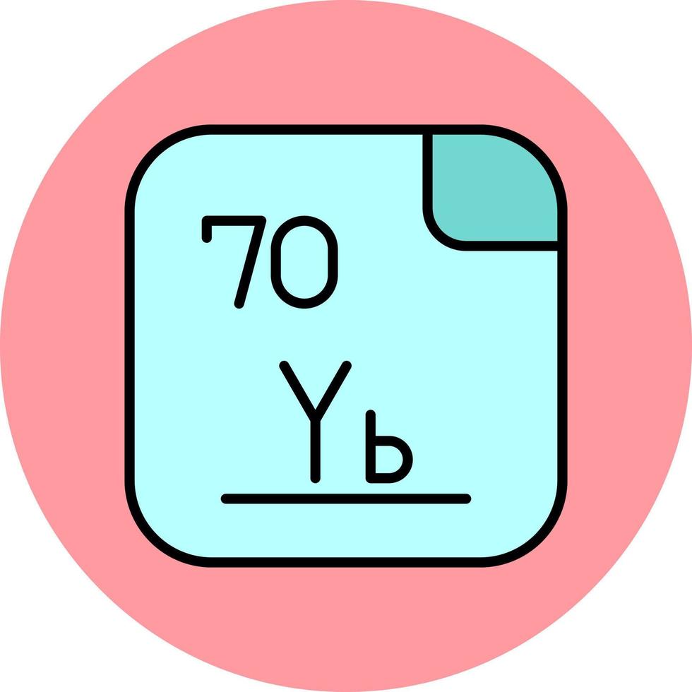 ytterbium vektor ikon