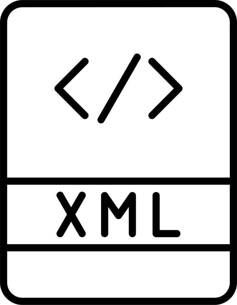 XML-Datei-Vektorsymbol vektor