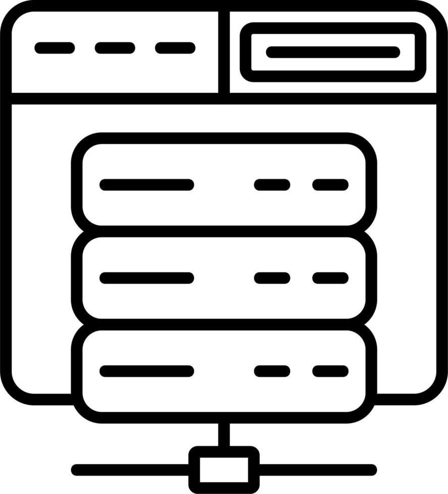 Webhosting-Vektorsymbol vektor