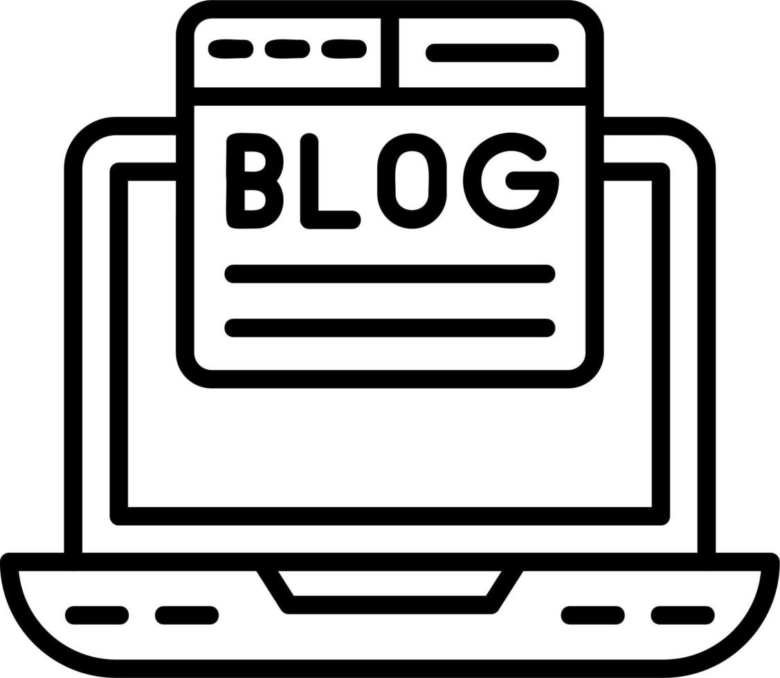 Blogging-Vektorsymbol vektor