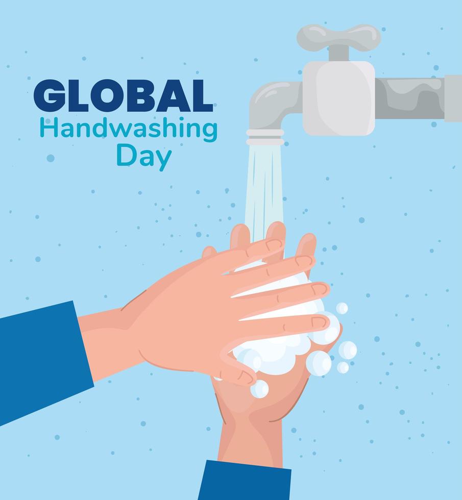 global banner för handtvättdag vektor