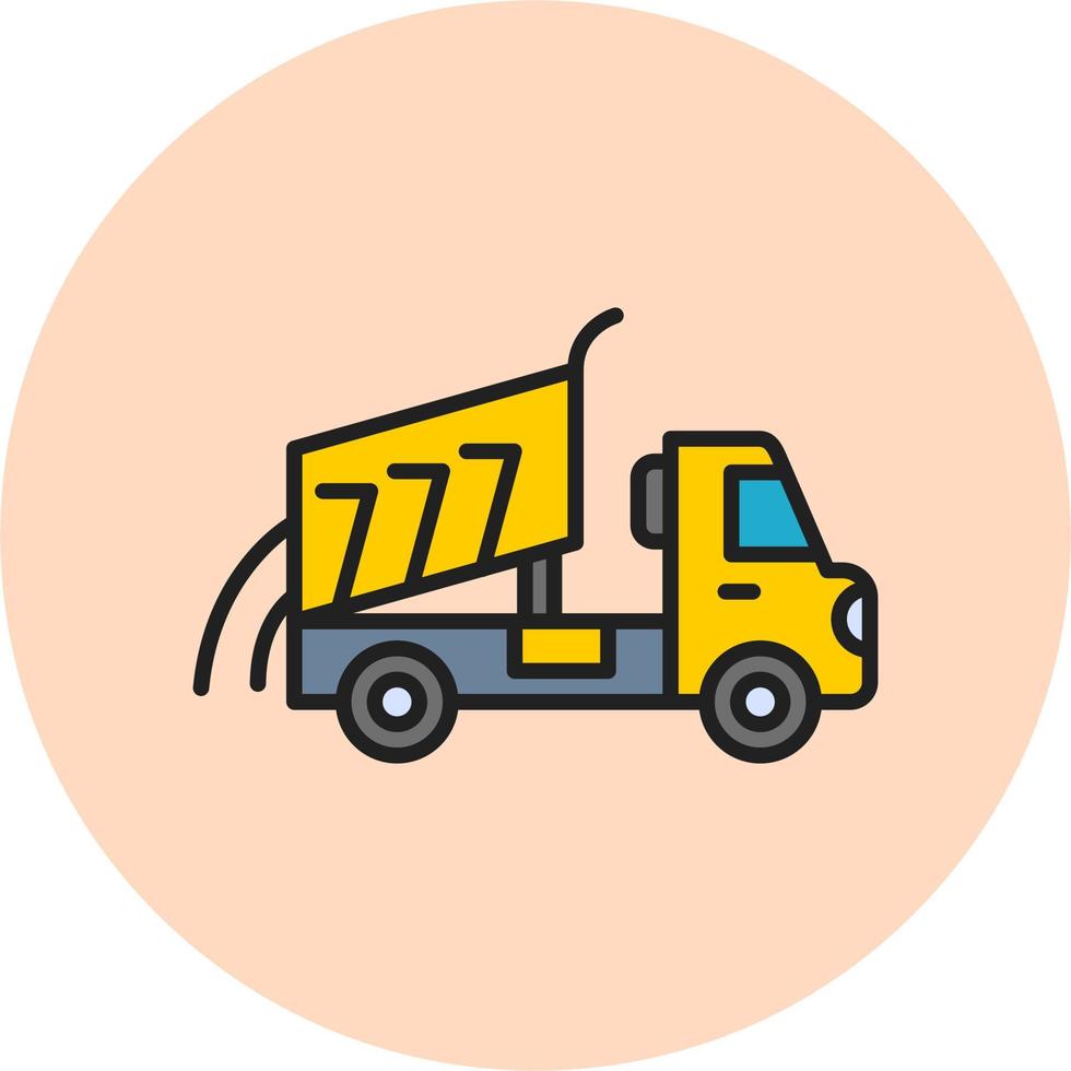 Kipper-LKW-Vektor-Symbol vektor