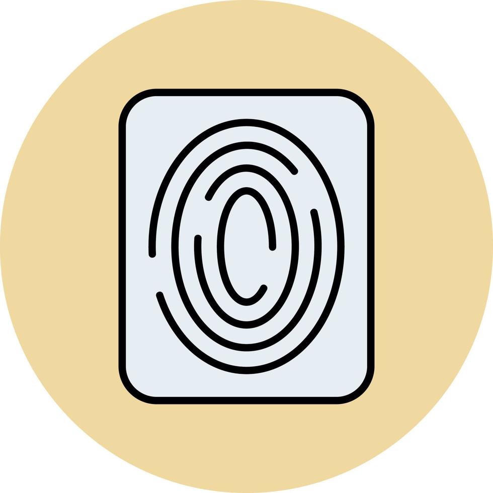 Fingerabdruck Scan Vektor Symbol