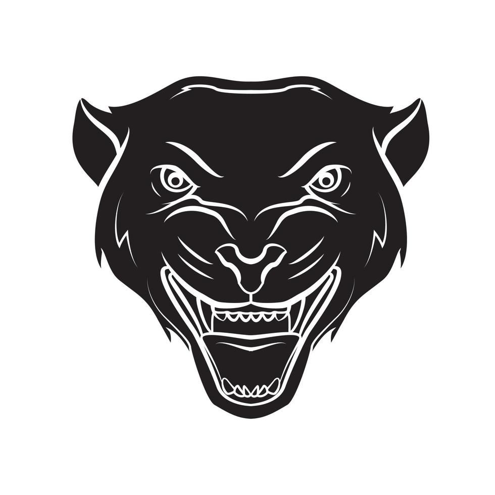 Panther Gesicht schwarz Vektor Illustration