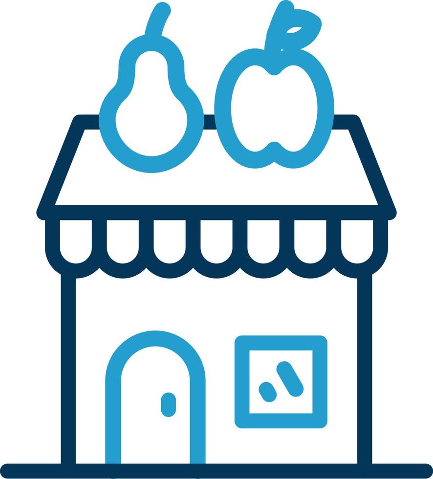 Obst-Shop-Vektor-Icon-Design vektor