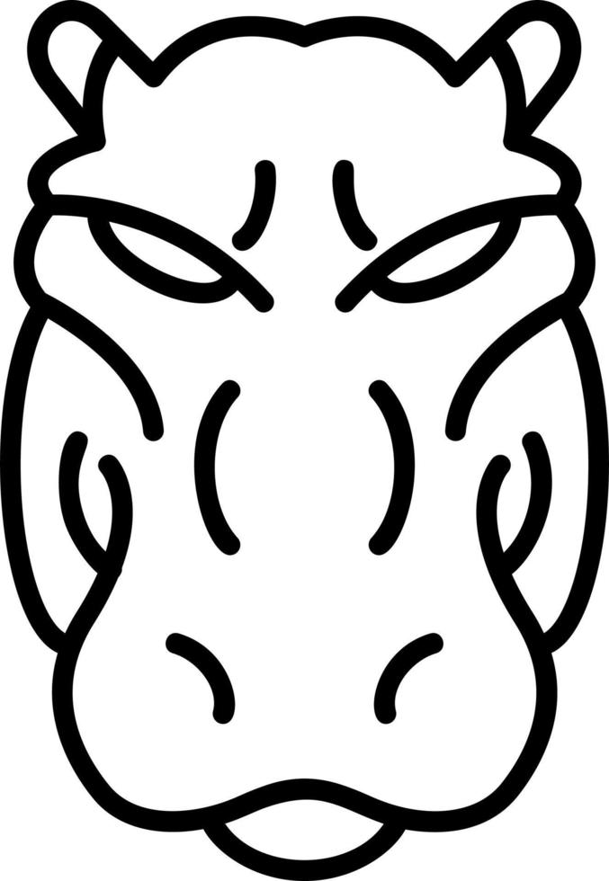 Nilpferd Vektor Symbol