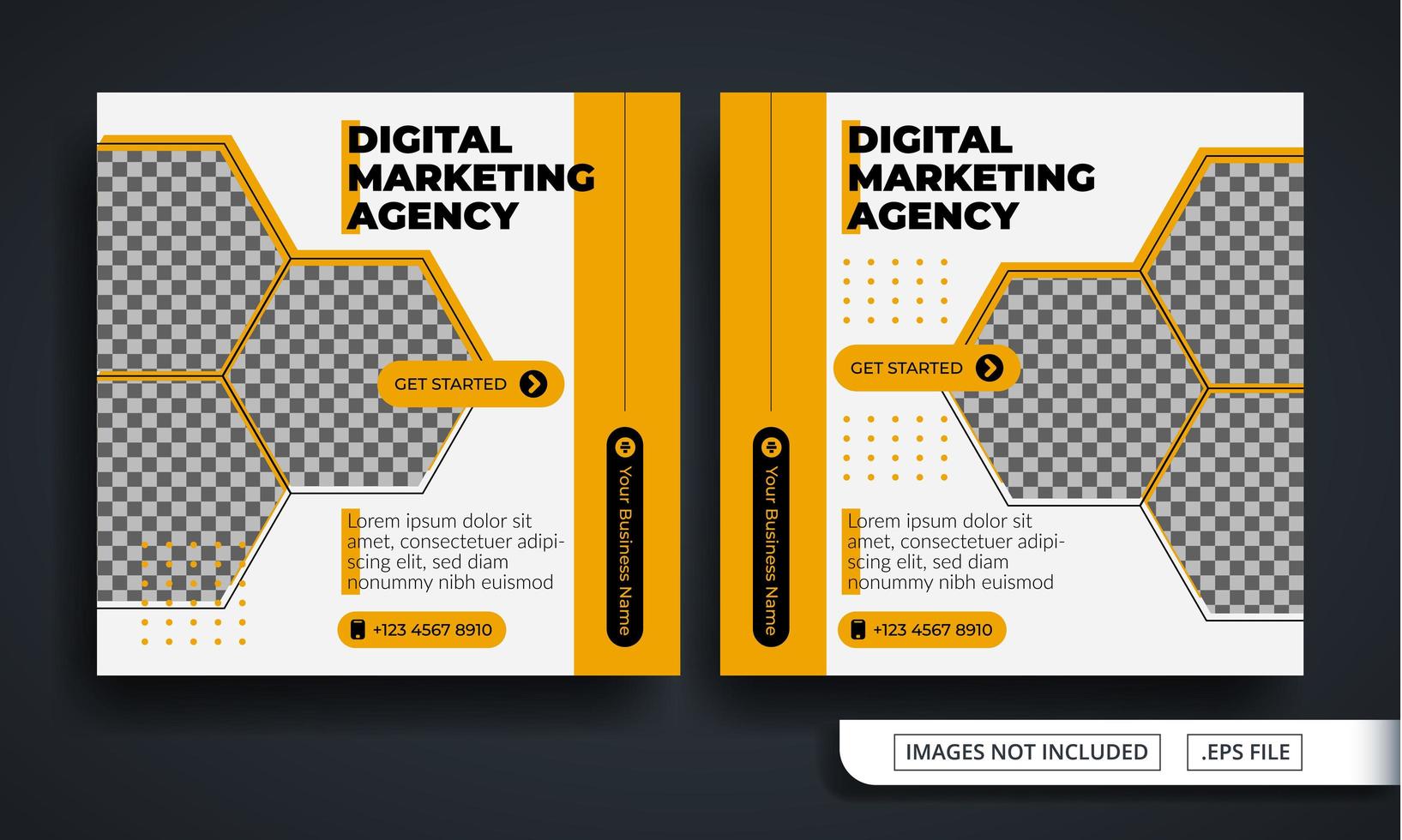 Social-Media-Post-Vorlage zum Thema Digital Marketing Agency vektor