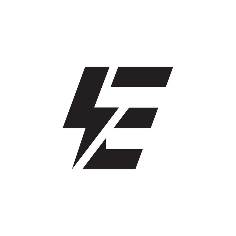 abstrakt brev e logotyp elektrisk begrepp design vektor illustration.