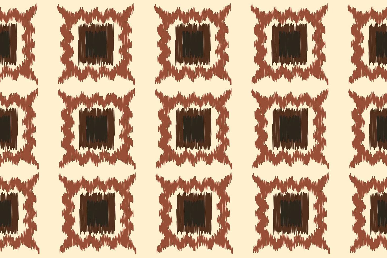 ethnisch Ikat Stoff Muster geometrisch Stil.afrikanisch Ikat Stickerei ethnisch orientalisch Muster Weiß braun Sahne Hintergrund. abstrakt, vektor, illustration. zum Textur, Kleidung, Verpackung, Dekoration, Teppich. vektor