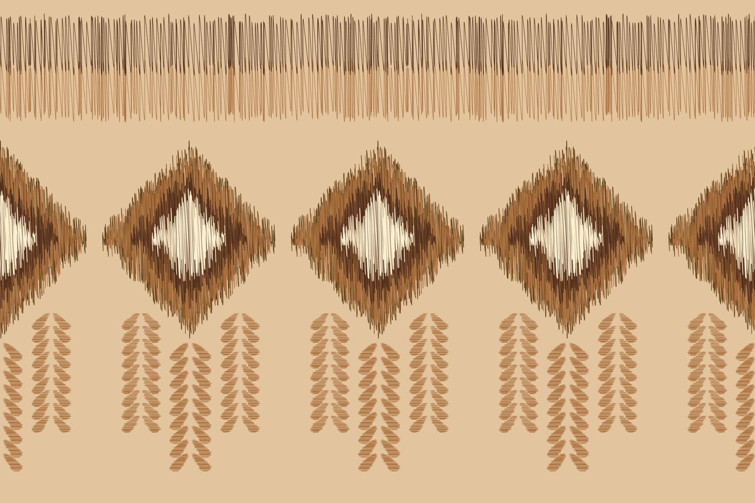 etnisk ikat tyg mönster geometrisk stil.afrikansk ikat broderi etnisk orientalisk mönster vit brun grädde bakgrund. abstrakt, vektor, illustration. för textur, kläder, inslagning, dekoration, matta. vektor