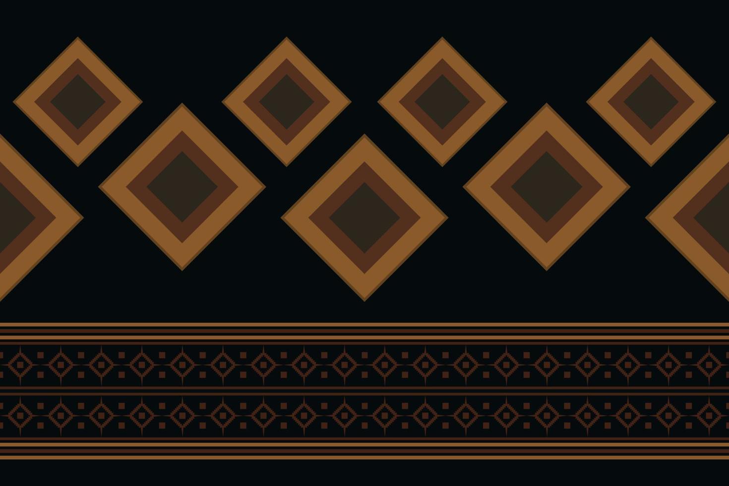 geometrischer stil des ethnischen stoffmusters. Sarong aztekisches ethnisches orientalisches Muster traditioneller dunkler schwarzer Hintergrund. abstrakt, vektor, illustration. Verwendung für Textur, Kleidung, Verpackung, Dekoration, Teppich. vektor
