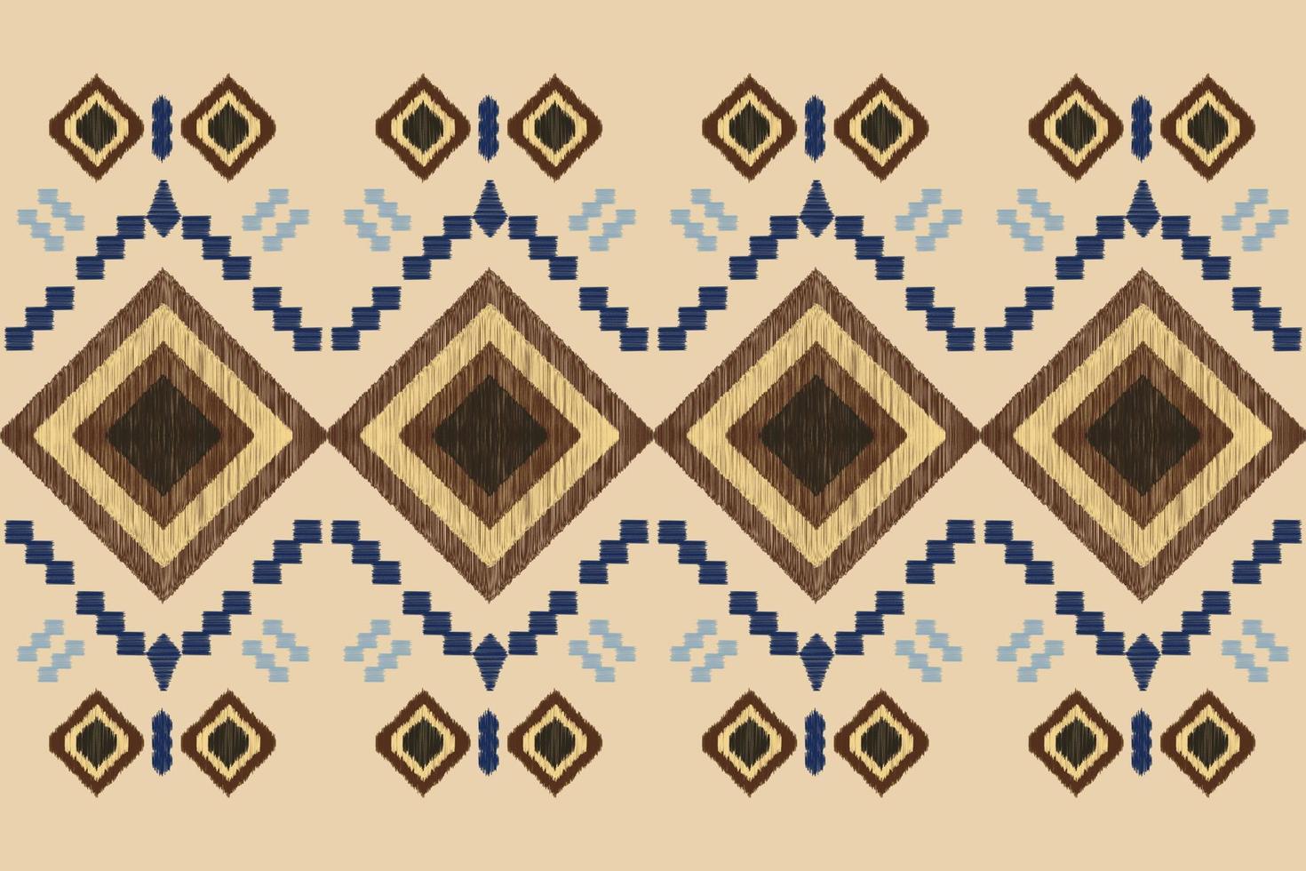 etnisk ikat tyg mönster geometrisk stil.afrikansk ikat broderi etnisk orientalisk mönster vit brun grädde bakgrund. abstrakt, vektor, illustration. för textur, kläder, inslagning, dekoration, matta. vektor