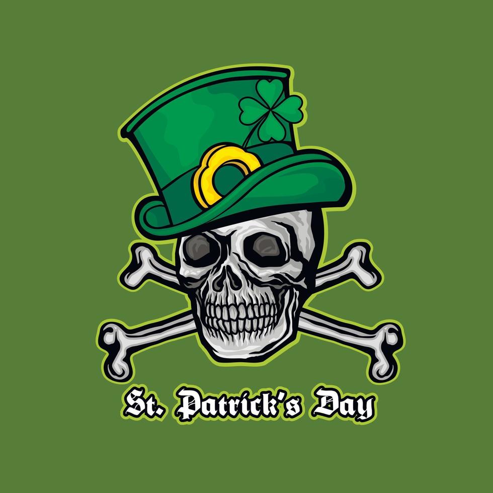 st. Patrick Schädel, Grunge Jahrgang Design t Hemden vektor