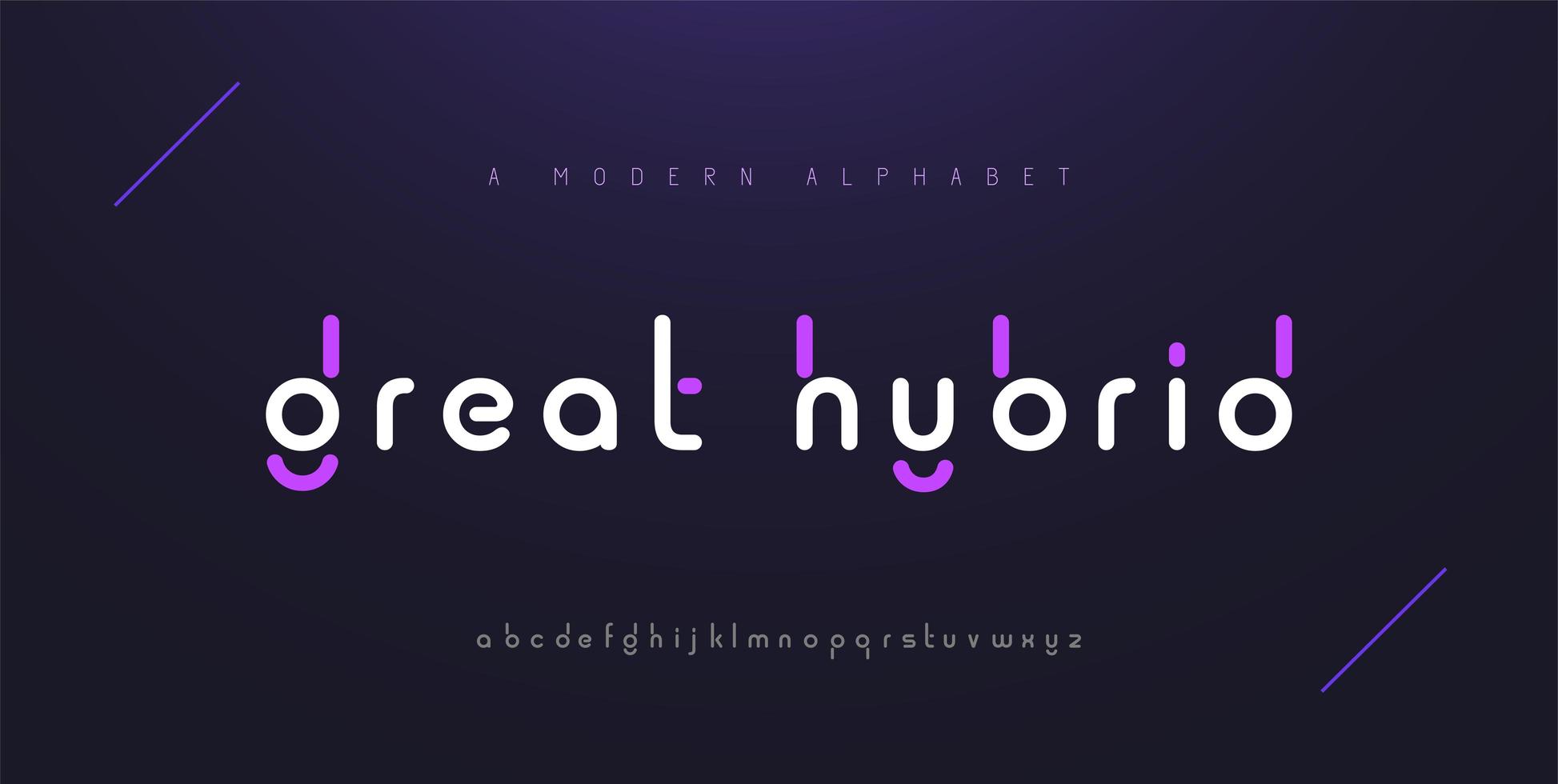 abstrakte minimale moderne Alphabetschriftarten. Typografie minimalistische urbane digitale Mode Zukunft kreative Logo-Schriftart. Vektorillustration vektor