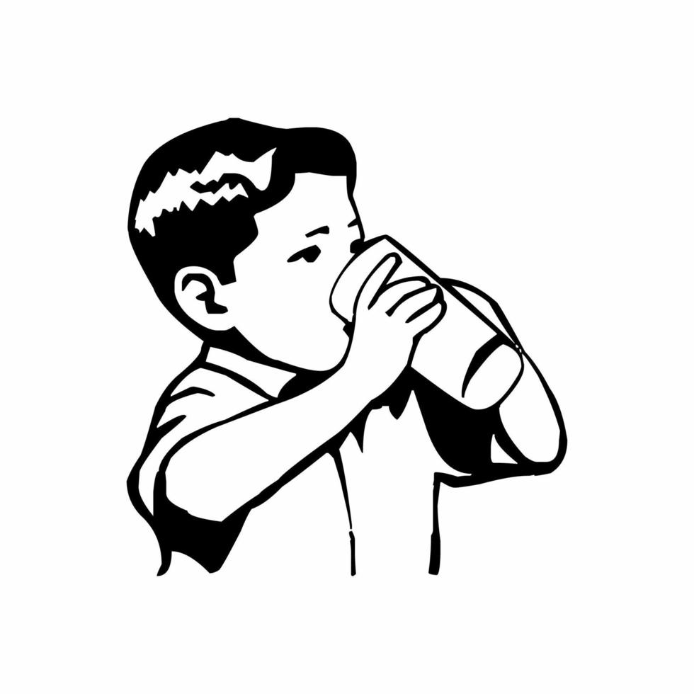 Kinder trinken Milch Vektor