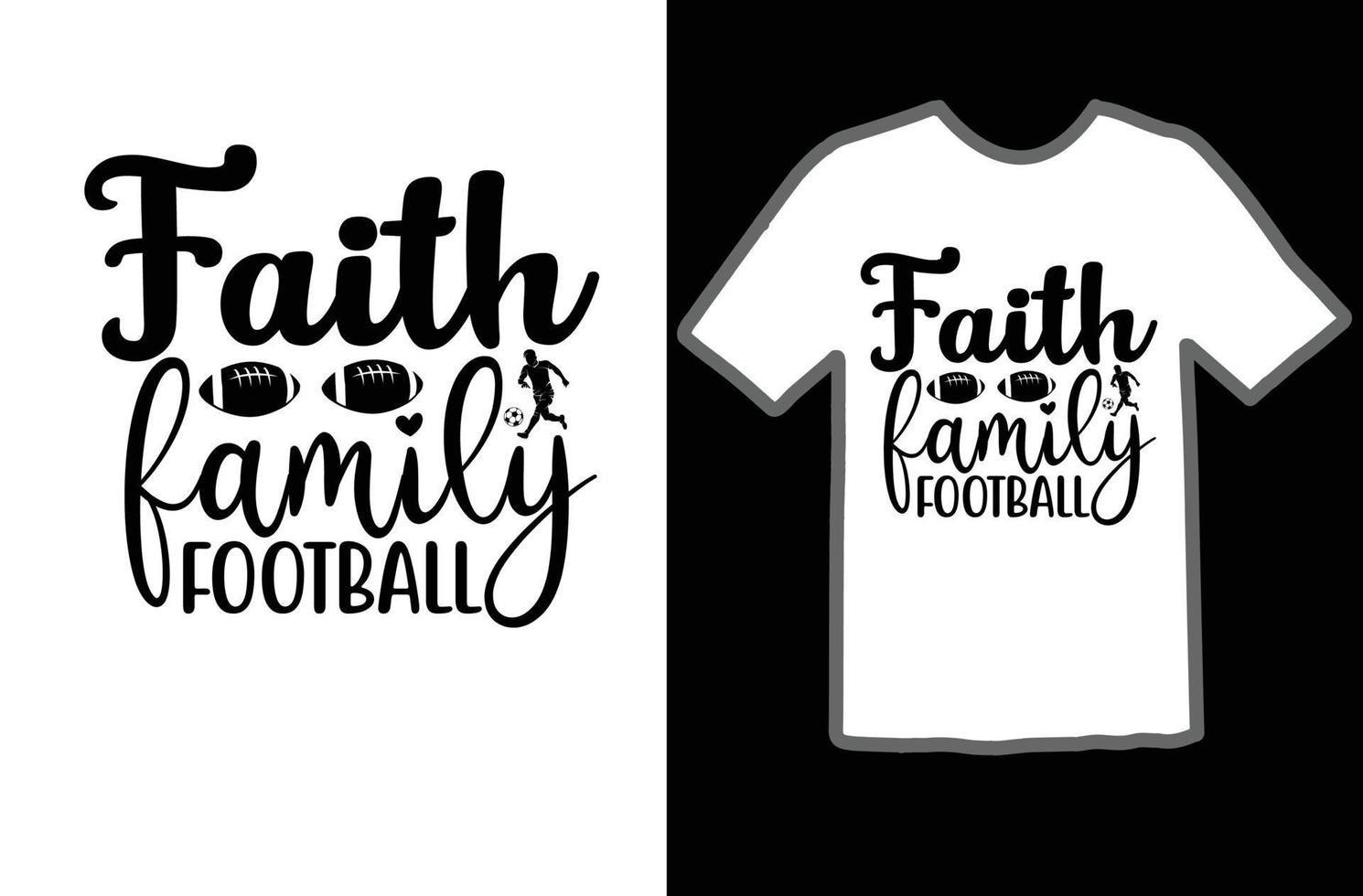 tro familj fotboll svg t skjorta design vektor