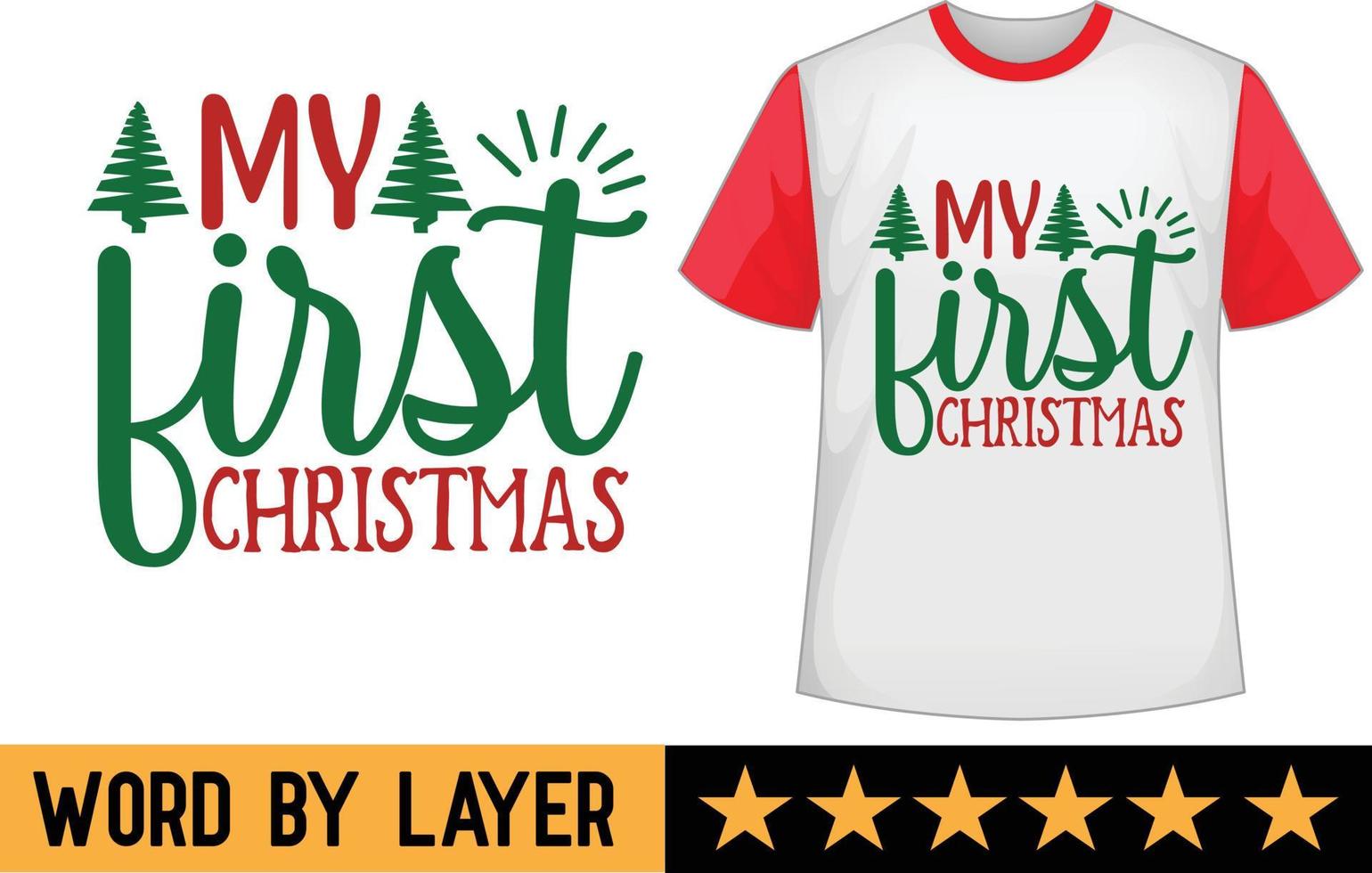 Weihnachts-Svg-T-Shirt-Design vektor