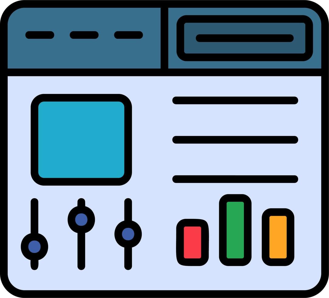 Dashboard-Vektorsymbol vektor