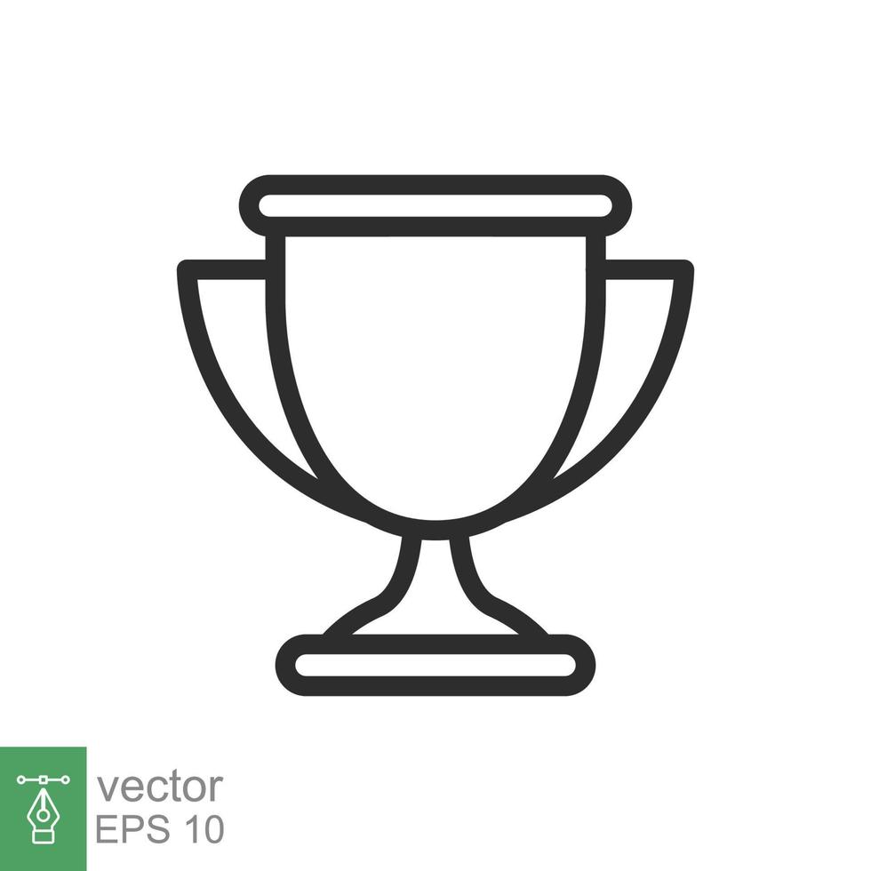 Trophäe Linie Symbol. einfach Gliederung Stil zum App und Netz Design Element. Gewinner, vergeben, Tasse, Meister, Wettbewerb, Preis, gewonnen Konzept. Vektor Illustration isoliert auf Weiß Hintergrund. eps 10.