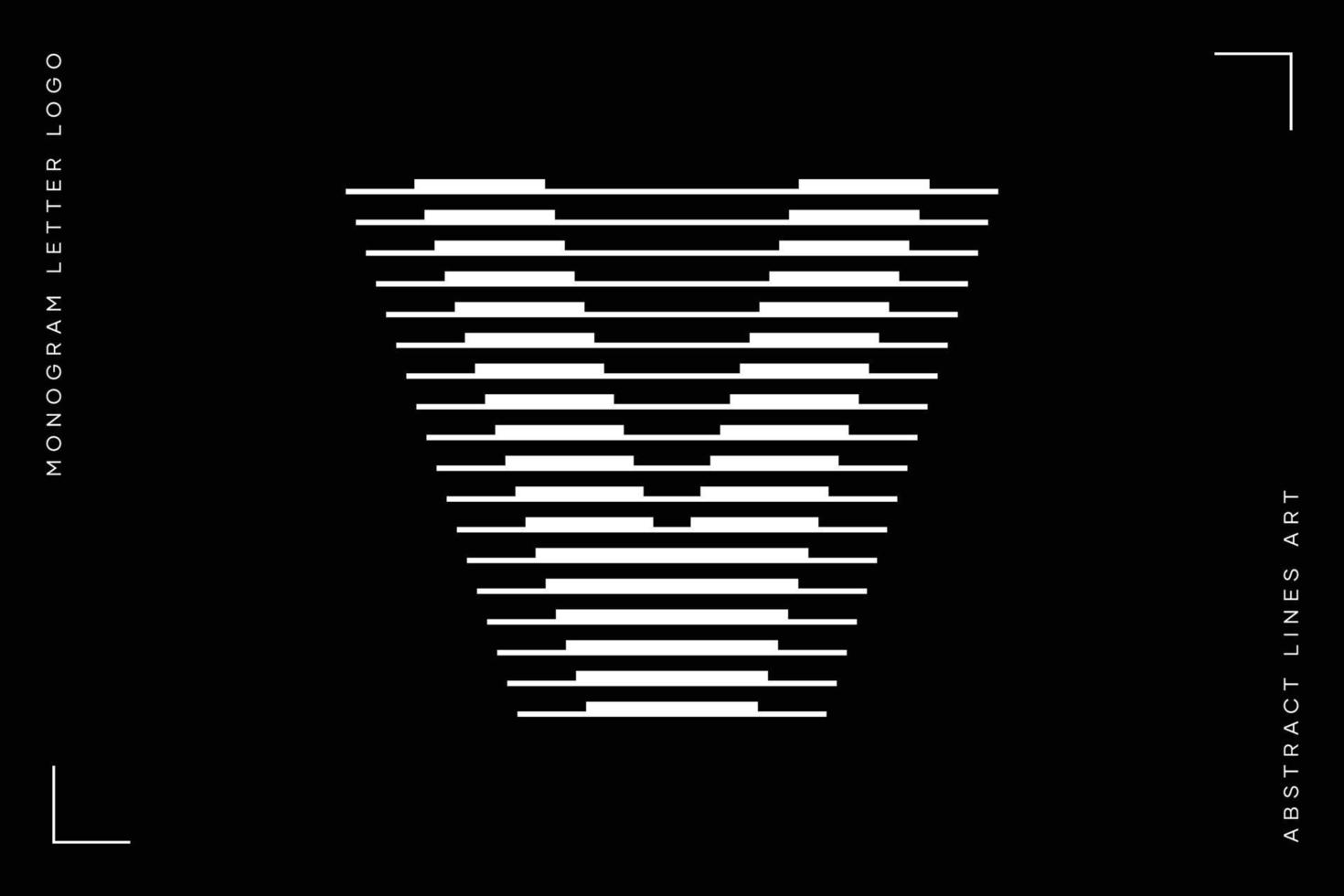 Monogramm Logo Brief v Linien abstrakt modern Kunst vektor