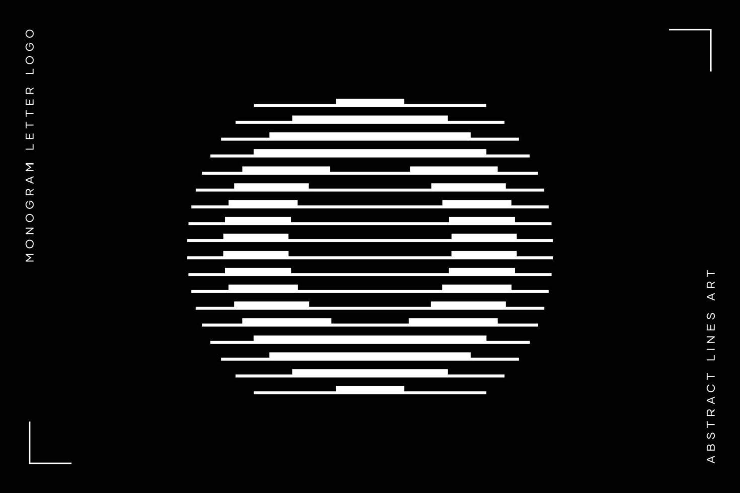 monogram logotyp brev o rader abstrakt modern konst vektor