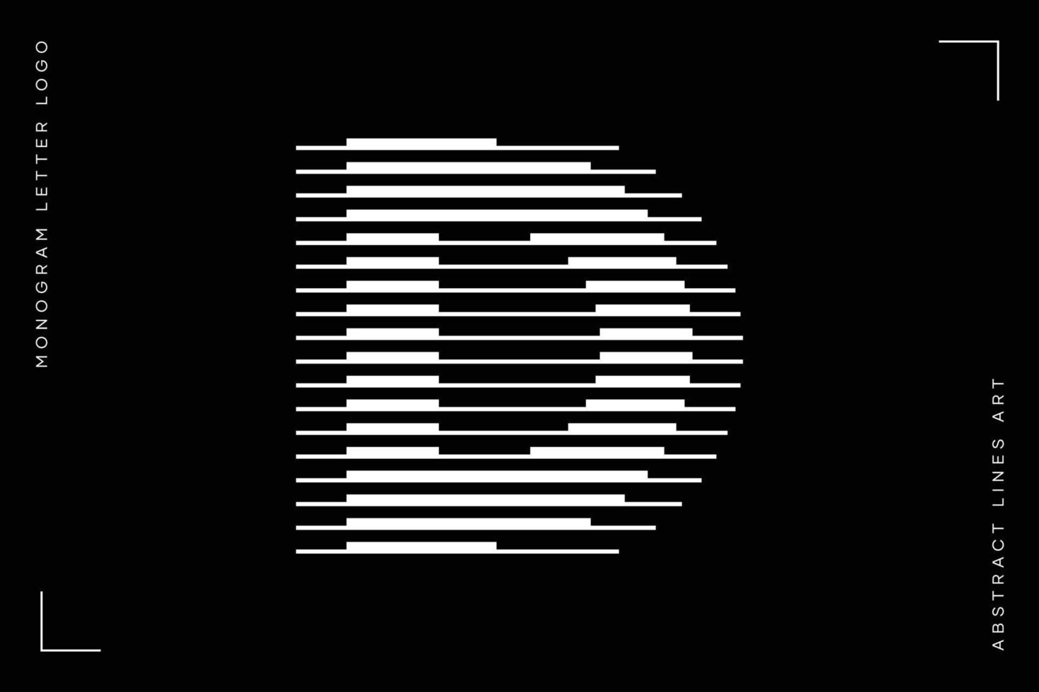 monogram logotyp brev d rader abstrakt modern konst vektor