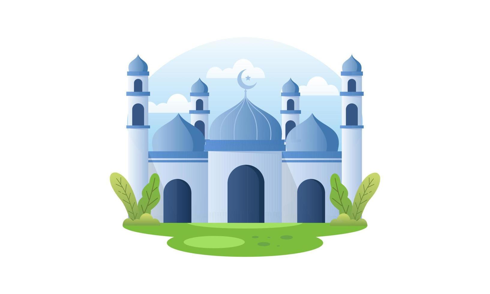 skön ramadan kareem moské vektor illustration